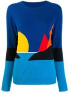 Chinti & Parker Sea Print Sweater - Blue