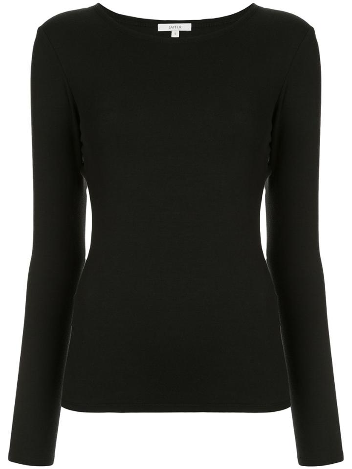 Layeur Marine Long Sleeve Top - Black