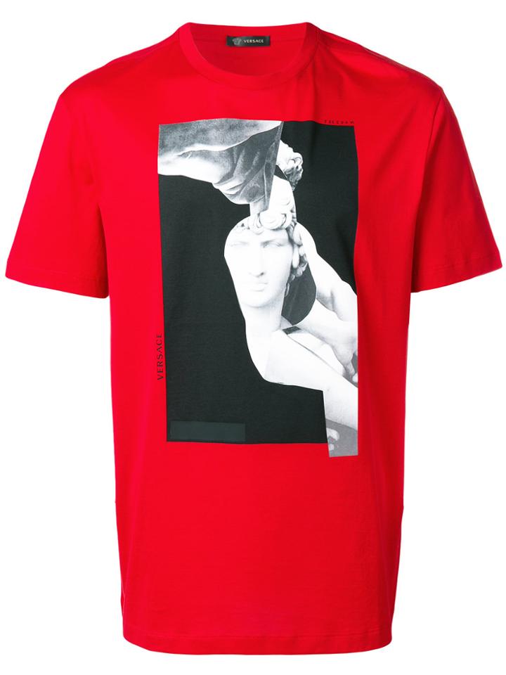 Versace Sculpture Print T-shirt - Red
