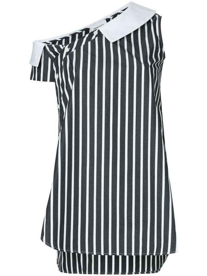 Monographie Asymmetric Short Sleeve Top - Black