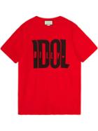 Gucci Oversize T-shirt With Billy Idol Print - Red