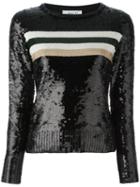 Aviù Sequin Embellished Jumper, Women's, Size: 44, Black, Polyamide/spandex/elastane/polyester