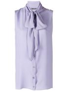 Alexander Mcqueen Pussy Bow Blouse - Purple