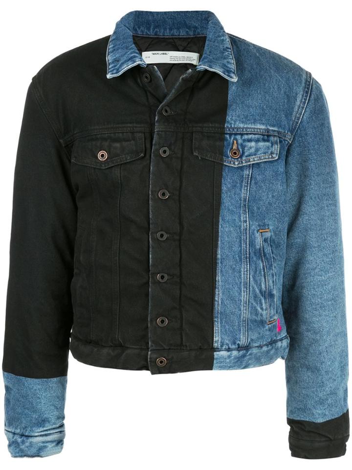 Off-white Paneled Denim Jacket - Black