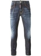 Dsquared2 Skater Jeans, Men's, Size: 48, Blue, Cotton/spandex/elastane/polyester/calf Leather
