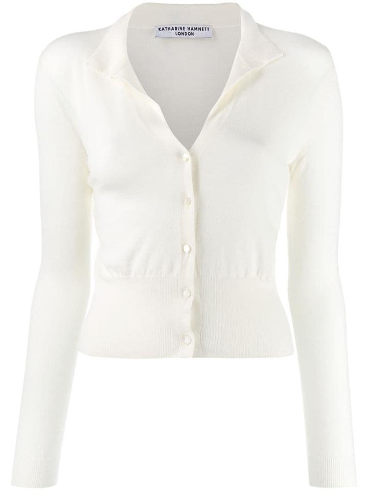 Katharine Hamnett London Sandra Knitted Cardigan - White