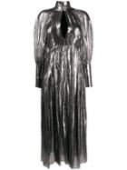 Ellery Metallic Pleated Dress - Black