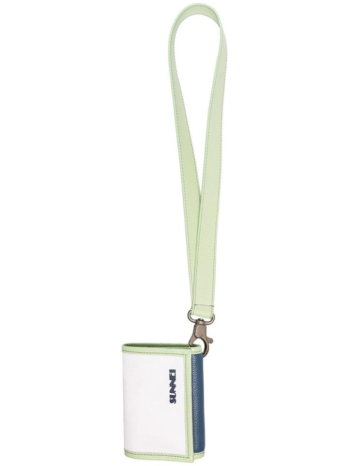 Sunnei Colour-block Logo Wallet - White