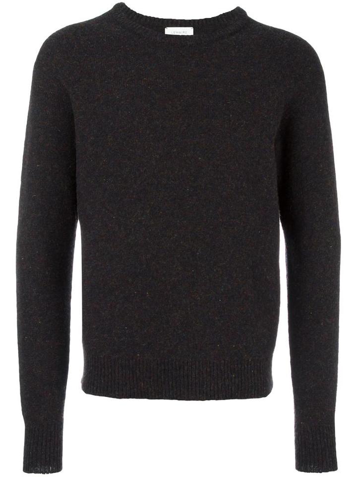 Lemaire Crew Neck Jumper, Men's, Size: Small, Blue, Wool