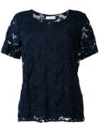 D.exterior - Embroidered Blouse - Women - Cotton/polyamide/viscose - Xxl, Blue, Cotton/polyamide/viscose
