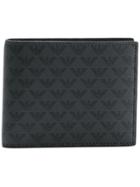 Emporio Armani All Over Logo Wallet - Black