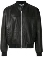 Mcq Alexander Mcqueen Leather Bomber Jacket - Black