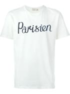 Maison Kitsuné Parisien Print T-shirt, Men's, Size: Xxl, White, Cotton