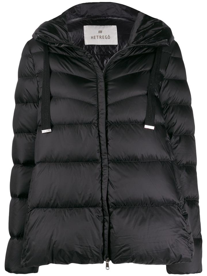 Hetregò Amy Feather Down Puffer Jacket - Black