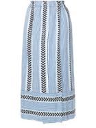 Lemlem Pinstripes Wrap Skirt - Blue