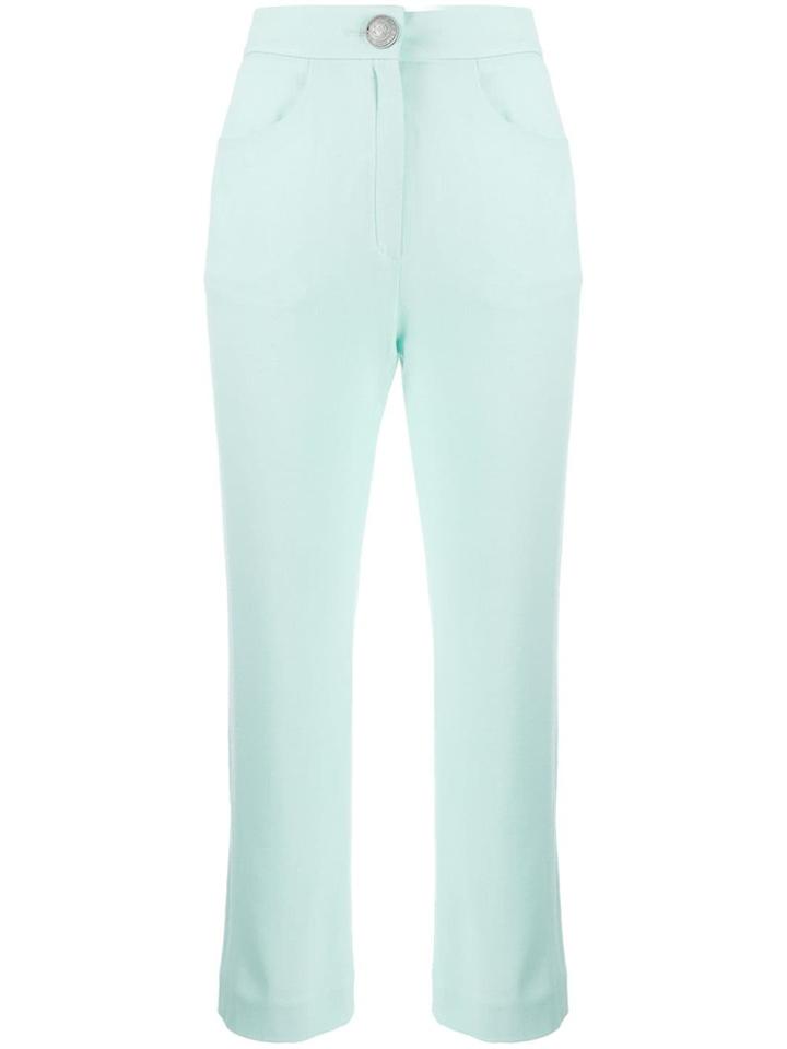 Balmain Cropped Trousers - Green