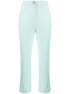 Balmain Cropped Trousers - Green