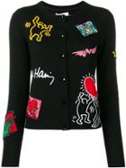 Alice+olivia Keith Haring Pattern Cardigan - Black