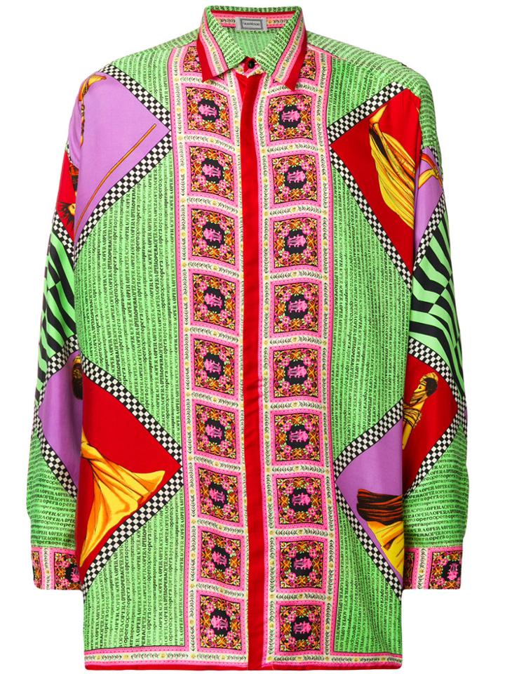 Versace Vintage Collarless Sheer Knitted Cardigan - Blue