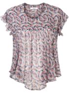 Isabel Marant Étoile Printed Sheer Blouse - Blue