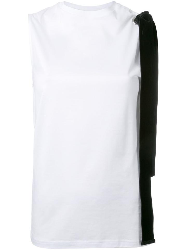 Le Ciel Bleu Eyelet Detail Sleeveless Blouse