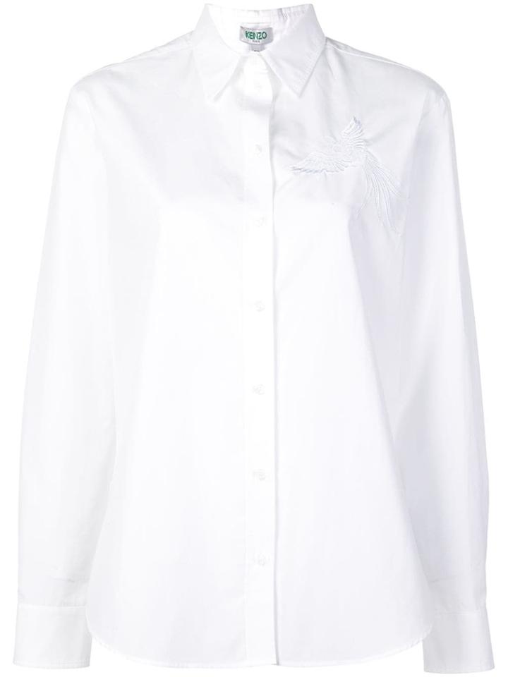 Kenzo Embroidered Bird Shirt - White