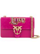 Pinko Love Shoulder Bag - Pink & Purple