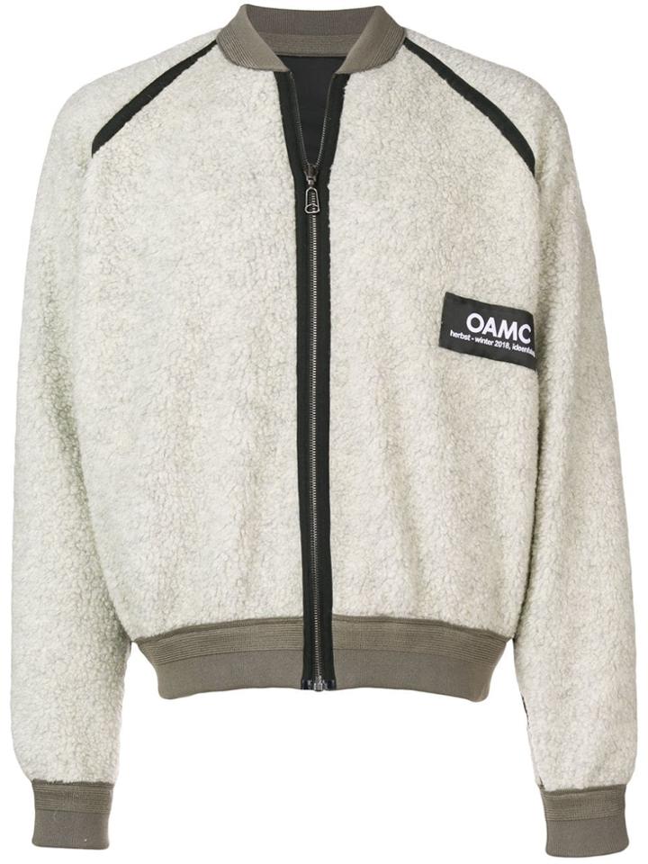 Oamc Logo Zipped Sweatshirt - White