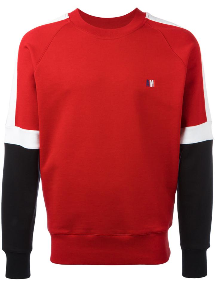 Ami Alexandre Mattiussi Tricolour Sweatshirt - Red