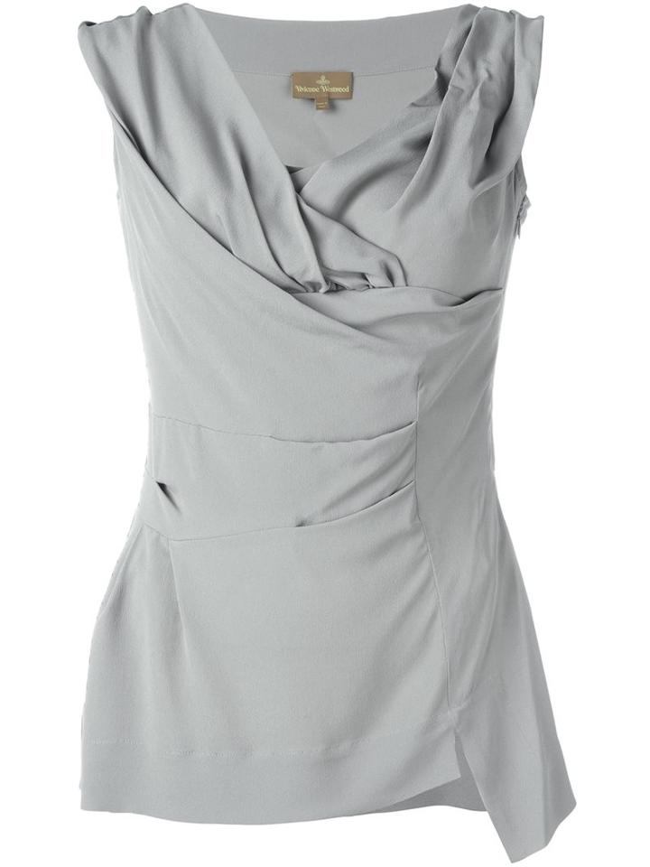 Vivienne Westwood Draped V-neck Fitted Blouse