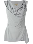 Vivienne Westwood Draped V-neck Fitted Blouse