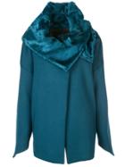 Rubin Singer Astrakhan Trimmed Coat - Green