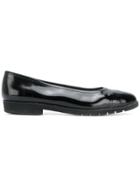 Salvatore Ferragamo Vintage Almond Toe Ballerinas - Black