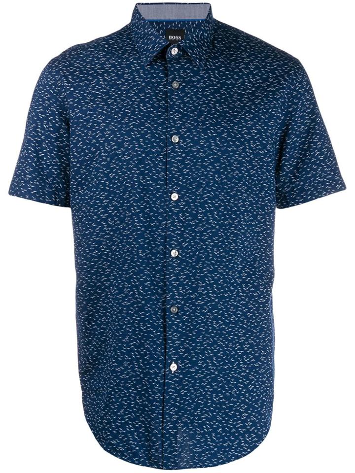 Boss Hugo Boss Bird Print Shirt - Blue