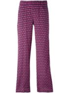 P.a.r.o.s.h. 'seventy' Trousers, Women's, Size: Small, Pink/purple, Silk/spandex/elastane