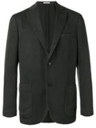 Boglioli Open Blazer, Men's, Size: 48, Grey, Virgin Wool/cupro