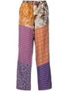 Pierre-louis Mascia Patchwork Print Trousers - Multicolour