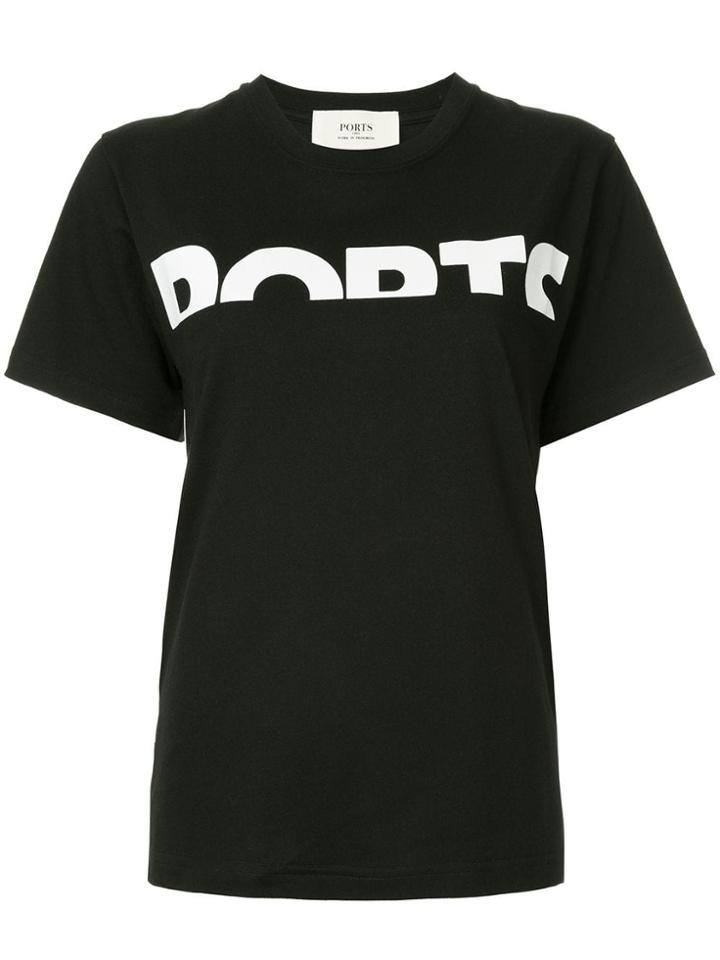Ports 1961 Logo Print T-shirt - Black