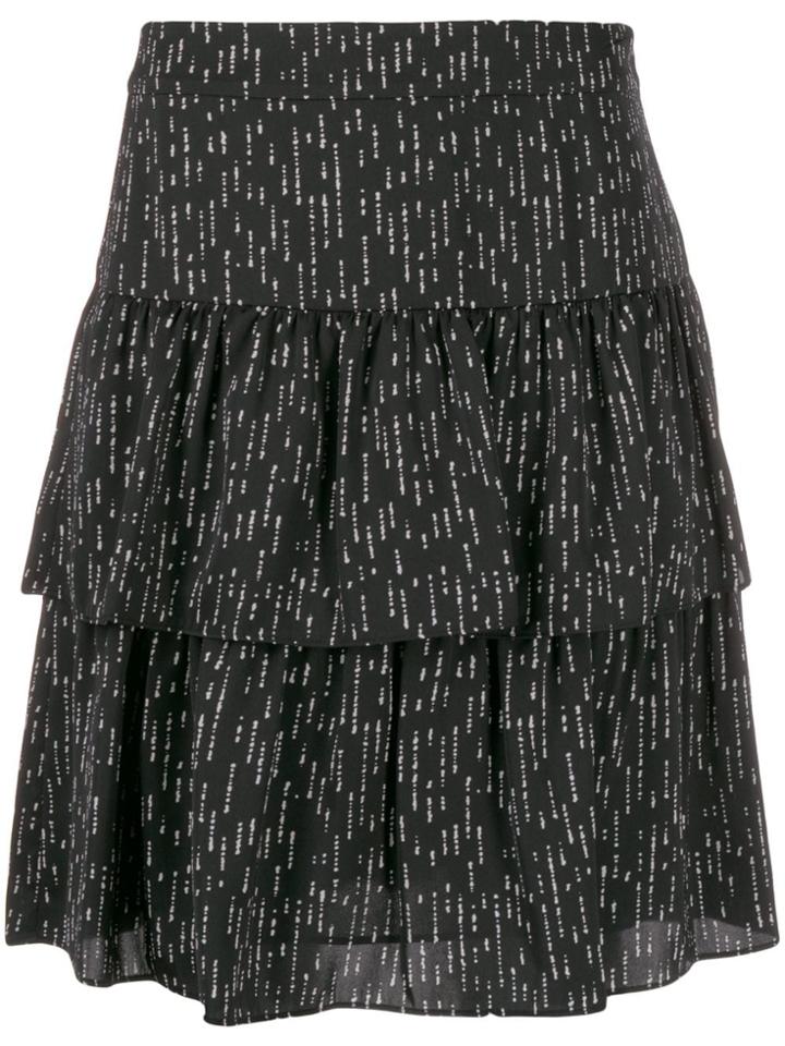 Steffen Schraut Dotted Tiered Skirt - Black