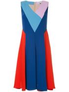 Han Ahn Soon Flared V-neck Dress - Blue