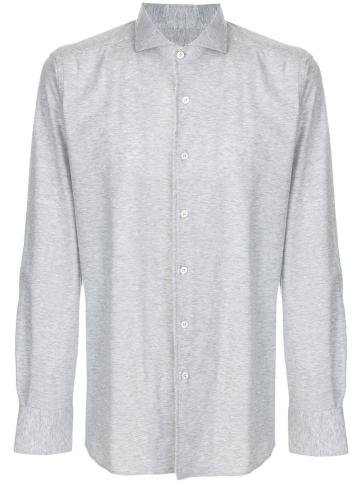 Canali Long-sleeve Jersey Shirt - Grey