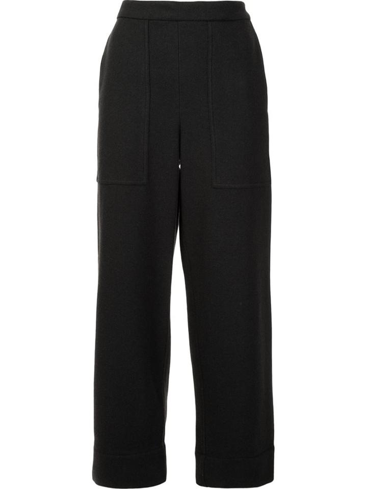 Lemaire Cropped Trousers, Women's, Size: 36, Grey, Yak