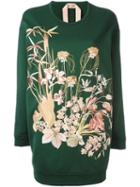No21 Floral Embroidery Sweatshirt