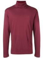 Ck Jeans Logo Roll Neck Sweater - Purple