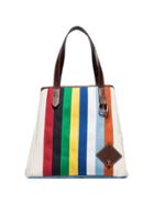 Jw Anderson Multicoloured Belt Strap Canvas Tote Bag