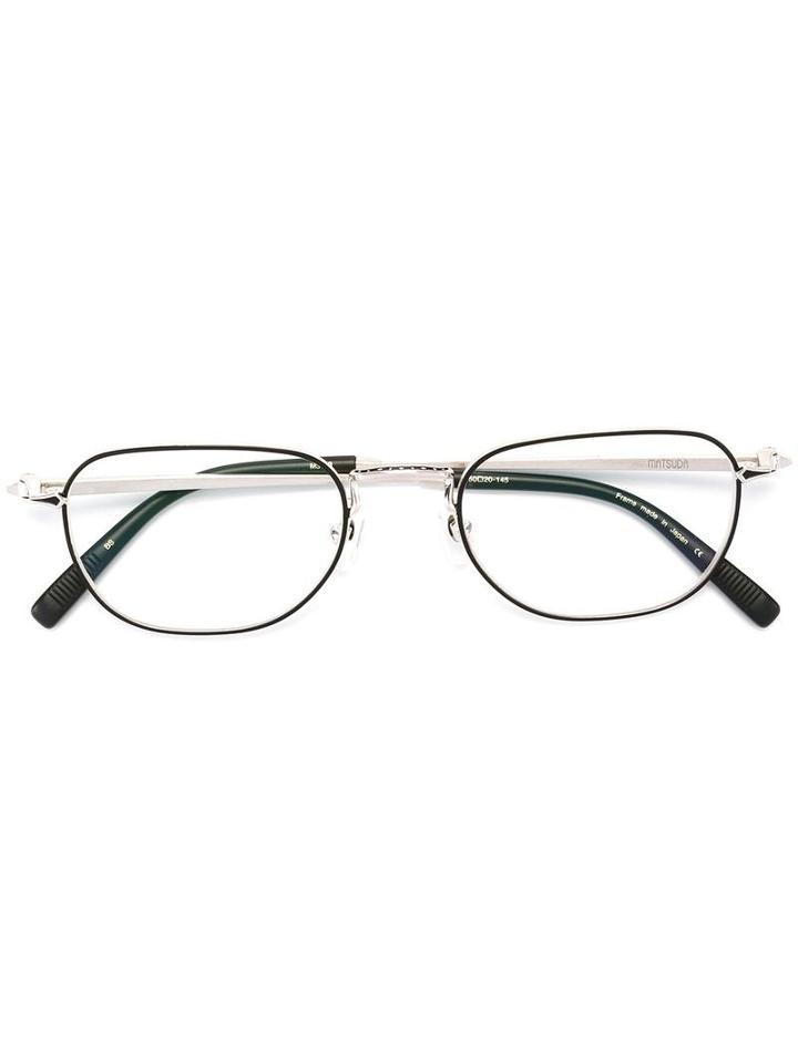 Matsuda Oval Frame Glasses, Grey, Titanium