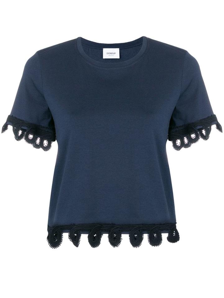 Dondup Lace Trim Top - Blue