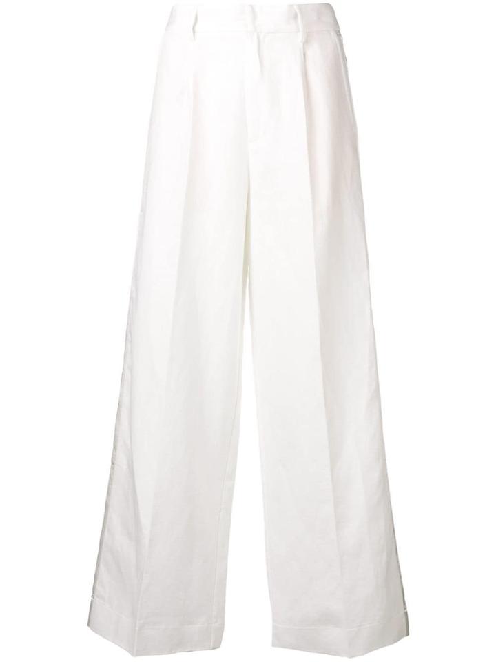 Forte Forte Side Panel Wide Leg Trousers - White