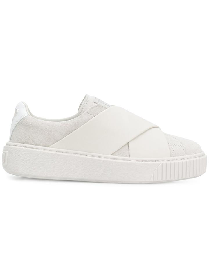 Puma Platform X Slip-on Sneakers - White