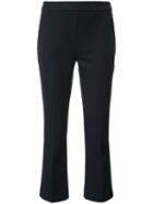 Elie Tahari Cropped Trousers, Women's, Size: 8, Blue, Cotton/rayon/spandex/elastane